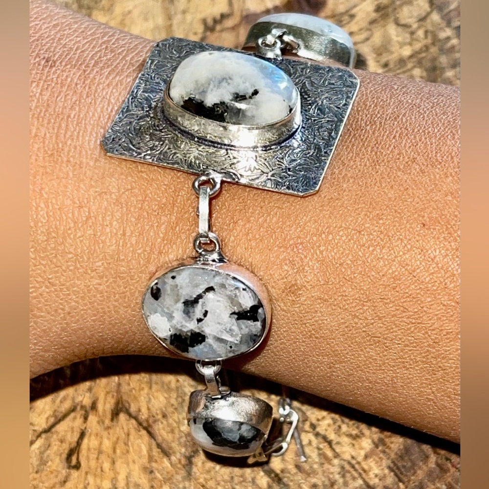 Rainbow Moonstone Bracelet 7” - 8”